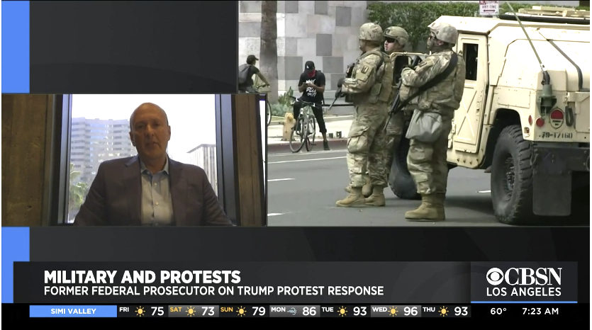 Michael Zweiback talks with CBS about President Trump invoking Insurrection Acts and Designating Antifa as a Terrorist Orgnanization