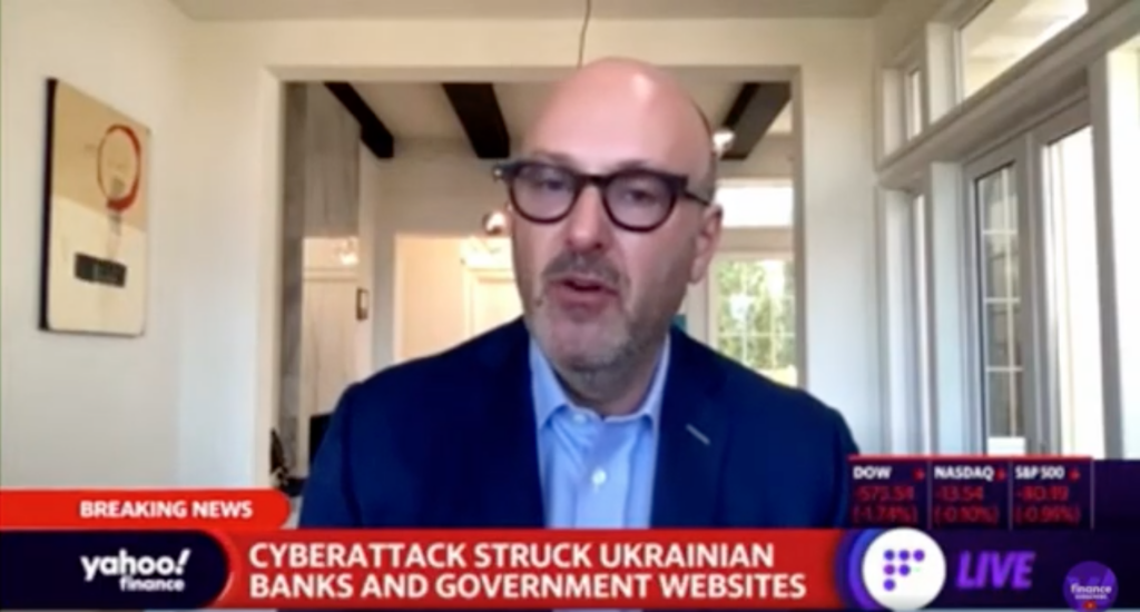 Yahoo Finance - Michael Zweiback on Key Role of Cyberattacks in Russia's Strategy in the Ukraine.