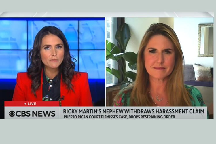 CBS News - Rachel Fiset on Temporary Restraining Order Being Lifted Against Ricky Martin