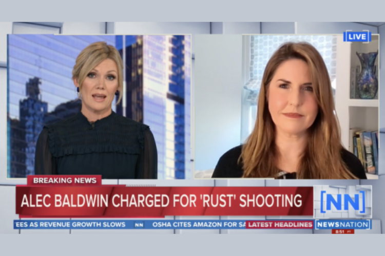 NewsNation - Rachel Fiset on Alec Baldwin Being Charged with Manslaughter in Fatal 