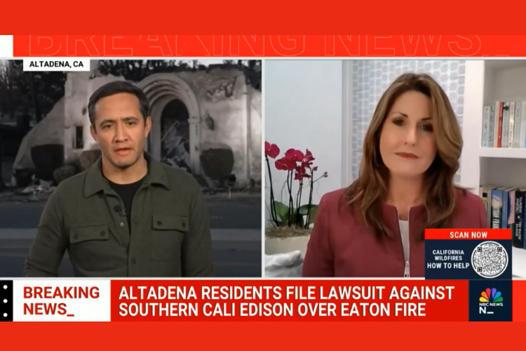 NBC News Now - Rachel Fiset on Eaton Fire Victims Filing Lawsuits Against SCE